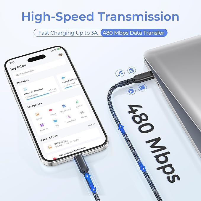 Basesailor USB C to Lightning Charger Cable 3.3FT with USB A Adapter,Type C Power Delivery PD Fast Charging Cord for iPhone 14 13 12 11 Mini Pro Plus,SE,i11,i12,i13 Phone,iPad 9 9th 8 8th Generation