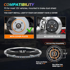Nilight 4PCS 15.5inch Wheel Ring Lights Deram Color with APP and Remote Control Neon Lights Million Colors w/Turn Signal and Braking Function for Car Van SUV Truck