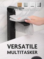 Fantasticlean Microfiber Cleaning Cloth Roll -675 Pack, Tear Away Microfiber Towels, 12" x 12", Reusable, Washable, Ultra Absorbent Dishcloth for All-Around Cleaning Supplies (9 Rolls of Grey)