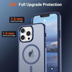 SUPFINE Magnetic for iPhone 13 Pro Max Case (Compatible with MagSafe) (Military Grade Drop Protection) Slim Translucent Matte Shockproof Phone Cover,Lavender Gray