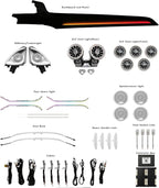 LED Interior Ambient Lighting Kit for Mercedes Benz C Class W205 2015-2021 RGB Multi-Color Interior Light (Dynamic 7 Set)