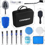 COOGEO 21Pcs Car Detailing Kit,Compelete Car Cleaning Kits Interior Cleaner with Detailing Brushes,Car Wash Kit with Cleaning Gel,Wash Mitt, Car Care Gift for Men