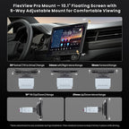 ATOTOZONE X10 10" Single Din & Double Din Car Stereo, Floating Screen,8G+128G Android in-Dash Navi, AI Vision, Cloud SIM&4G LTE, 7.1.2 Ch Hi-Fi Audio, FLAC, Wireless Carplay&Android Auto, ADS Support