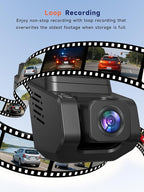Dash Cam Front and Inside, 2.5K+1080P Dual Camera for Cars, Hidden Car Camera Front and Interior with Super Night Vision, 4 IR LEDs, G-Sensor, 24H Parking Mode, Loop Recording, 32GB Card Included