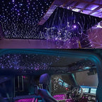 AKEPO 16W Small Size RGBW Twinkle Fiber Optic Lights kit, 200pcs 0.03in 9.8ft/3m Optical Fiber + APP Control+ Music Activated Starlight Headliner Kit for Car/Star Ceiling Light for Home