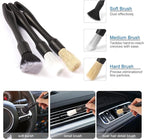 Car Detailing Brush Kit with Detail Brushes,Car Interior Detailing Brushe,Car Dust Brush,Cleaning Gel,Car Interior Cleaning Tool for Truck SUV Car Accessories