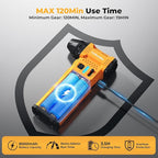 Electric Air Duster & Vacuum 2-in-1, 180000RPM Brushless Motor, Rechargeable Compressed Air Duster with 8000mAh Battery, Stepless Speed Control, 7-Mode Light Mini Blower for PC, Car, Home, Outdoor