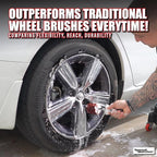 Speed Master Wheel Brush (Combo Brushes) | Memory Foam Bristles | Safe on All Wheel Types | Clean Your Wheels with Ease!