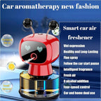 Robot Intelligent Aromatherapy Machine, Smart Cute Robot Car Air Freshener - Fine Spray/Fillable/Four-Gear Adjustment/Vibration Sensing/On-Off/Large Capacity Long-Lasting Fragrance/Red-V2(Hilton)