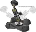 VAUBORTTI Magnetic Phone Holder for Desk&Car Dash,Aluminum Arm, Non-Slip Beanbag Base, 360° Rotation at 3 Points, Compatible with MagSafe iPhone 12-16 Series, Fits RAM B Size 1" Ball