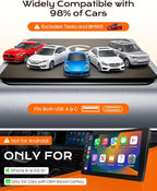 2026 Wireless CarPlay Adapter for Apple Only, Upgrade Mini Aluminium Car Play Adapter Converts Wired to Wireless CarPlay for iPhone, Plug & Play, Auto Connect Fast and Stable, with USB-C, Grey