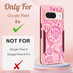 for Google Pixel 8A Case 6.1 Inch - Compatible with MagSafe Women Girls Cute Magnetic Protective Cover Girly Kawaii Pretty Fashion Heavy Duty Shockproof Design for Google Pixel 8A Phone Cases