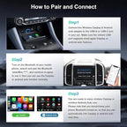 PWAYTEK Wireless CarPlay and Android Auto Adapter, 2-in-1 Mini USB Dongle, Convert Wired CarPlay to Wireless, Fast & Stable Connection for iPhone iOS 10+ and Android 11+