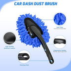 Nilight 15PCS Car Detailing Kit Auto Cleaning Tools Wash Set with Storage Carry Bag Beginners Easy to Use for Interior Exterior Car Care Clean Windshield Dashboard Seat Air Vents Wheels Tires, Blue