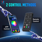 MICTUNING Q1 RGBW LED Rock Lights, APP & Remote Dual Control, 16 Pods Pure Color Underglow Neon Lighting with Wiring Switch Kit for Trucks Cars ATV UTV Golf Carts (2 Year Warranty)