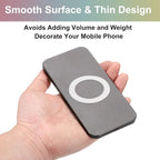 uxcell Magnetic Adapter Ring, 2Pcs Magnetic Sticker Ring ABS Universal Magnet Wireless Charging Conversion Kit for Mobile Phone Case Wireless Charger, White