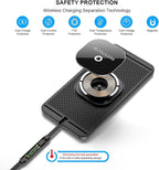 Magnetic Wireless Car Charger Pad, REESTECQI 15W Wireless Charging Pad for Magsafe Charger Wireless Charger for Car Non Slip Type C with 40W Car Charger for iPhone 17/16/15/14/13/12 (1M Cable)