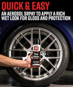 Adam's Polishes Aerosol Tire Shine 12oz - Fast, Easy, Effective Way to Add Gloss - No-Sling Use with or Without Tire Applicator