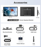 16 inch Android 13 Car Headrest Monitor Screen Car TV Entertainment System for Cars Backseat,Support Phone Wireless Mirroring Sync Screen WiFi HDMI Bluetooth USB SD Video Player 4G+64G (16" 4+64 1pcs)