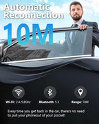 2026 Wireless Carplay Adapter-Android Auto Wireless Adapter 2 in 1, 5.4/6GHz Carplay Bluetooth Adapter Plug and Play Auto Reconnect, Mini Size with USB&Type-C Extension Cable,for iPhone & Android