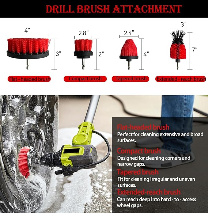 35Pcs Car Detailing Kit, Car Detailing Brush Set, Car Interior Cleaning Kit with Windshield Cleaning Tool and Tool Box, Multi-Functional Vehicle Cleaning Tool for Wheels