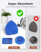 25.5” Windshield Cleaner Tool, Longer & Strong Absorbent Car Window Cleaner with 5 pcs Washable Pads and 2 pcs Spray Bottles for Car and Home Window, Blue