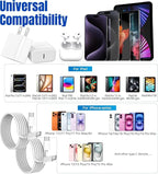 Fast iPad Charger,iPad Charger Fast Charging 2Pack Wall Chargers Plug Adapter Type C USB C to C Cable Cord 6ft for iPad Pro 12.9,iPad Pro 11/13inch(M4),iPad Air 5th/4th,iPad mini 6/7,iPad 10/11th(A16)