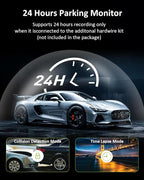 3 Channel 1080P WiFi Dash Cam,Car Recorder Front and Inside Left/Right, Free 32G Card, Dash Camera Loop Recording, Triple Camera for Cars 24 Hours/7 Parking Monitor, Wide Angle, IR Night Vision