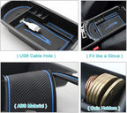 CDEFG Center Console Accessory Organizer Compatible with 2018 2019 2020 2021 2022 CHR C-HR, ABS Material Armrest Box Insert Tray (Blue)