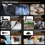Handheld Car Vacuum Cleaner, 20000Pa Ultra-Strong Suction & Air Duster 2-in-1, Cordless Brushless Motor Portable Vacuum, 100W High Power Mini Vacuum for Car Interior, Home, Office, Pet Hair