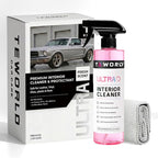 Premium Car Interior Cleaner (17oz Brush + Towel) | Interior Car Cleaner for Leather, Vinyl, Glass & Plastic | Residue-Free Matte Finish for Upholstery, Dash, Trim & Screens - Safe on All Surfaces