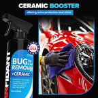Carfidant Bug Remover for Cars Exterior with Ceramic Coating - Easily and Safely Clean Bug Splatter, Bird Poop from Paint, Plastic, Rubber, Metal, Chrome, Glass - 128oz