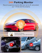 Dash Cam Front Car Camera, FHD 1080P Dashcam for Cars, Dash Camera with 32G SD Card, 24 Hours Parking Monitor, Night Vision, Loop Recording, G-Sensor, 3'' IPS Screen, 170°Wide Angle