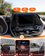 pop-tech Magnetic Car Mount for Toyota Highlander 2020 2021 2022 2023 2024 2025 2026: for MagSafe Strong Magnets Cell Phone Holder Fit 8-Inch Touch Screen Cradles for iPhone Accessories