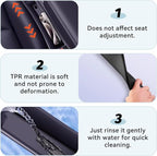 2PCS Car Seat Gap Filler, Anti-Drop Vehicle Console Crevice Blocker with 2 Storage Areas, Seat Side Seam Organizer Plug from Droping, Universal Automotive Interior Accessories(Red)