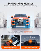 WOLFBOX G850 PRO 4K Mirror Dash Cam with ADAS and BSD, Smart Rear View Mirror with 5.8GHz WiFi, Voice Control, 12 inches Camera Includes 64GB Card, GPS, G-Sensor, Loop Recording