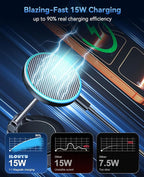 ILOUYU iPhone Car Mount Charger [15W Fast Wireless Charging, 120+ LB Strongest Suction & 2800gf Strongest Magnetic] 360° Adjustable Car Phone Holders for Your car, for iPhone 17 16 15 14 13 12 Series
