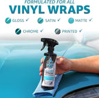 Rev Auto Wrap Guard - Cleans, Hydrates & Protects Car Vinyl | Vinyl Wrap Cleaner for Cars | Made for Gloss, Satin, Matte, Chrome, Printed & More - (32 Fl Oz)