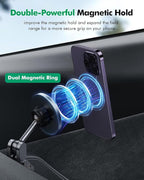 Magnetic Phone Mount for Tesla Model Y and Model 3 (2017-2023), Passenger's Side Door Bracket, 360° Rotation, Foldable, Compatible with iPhone 15/14/13/12 and All Phones