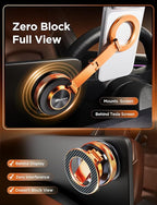 MSXTTLY Magnetic Car Phone Holder – 360° Car Phone Mount with Metal Long Arm & Extended Reach 2026 Tesla Phone Holders for Your Car for iPhone 17 Pro Max 16 15 14 13 12 Plus, Orange