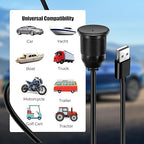 Single Port USB A 2.0 Male to Type C 2.0 Female Extension Cable,Flush Mount Waterproof Panel Cable for Car,Truck,Boat,Motorcycle Dashboard 3.3ft