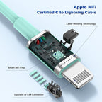 iPhone 14 13 Car Charger, Certified 45W Dual Port USB C Rapid Apple Car Adapter with 6ft Type C to Lightning Cable Fast Charging for iPhone 14 Pro/14 Pro Max/14 Plus/13/12/11/X/XS/SE,iPad-Green