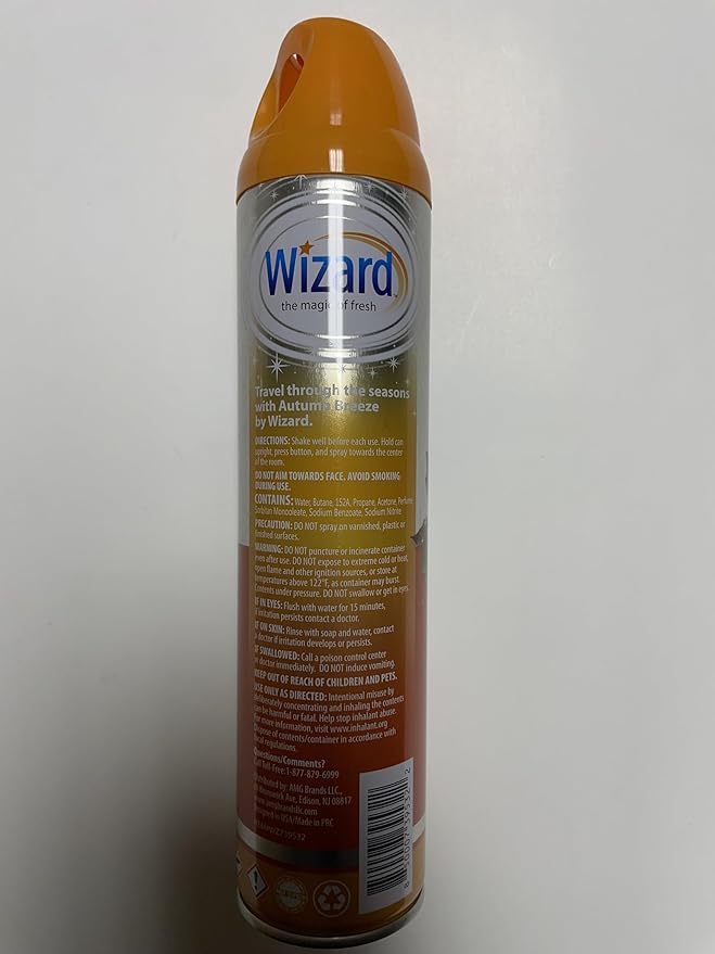 Wizard The Magic of Fresh | Odor Neutralizer & Air Freshener - 10 Oz. Autumn breeze (Pack of 4) (Packaging May Vary)