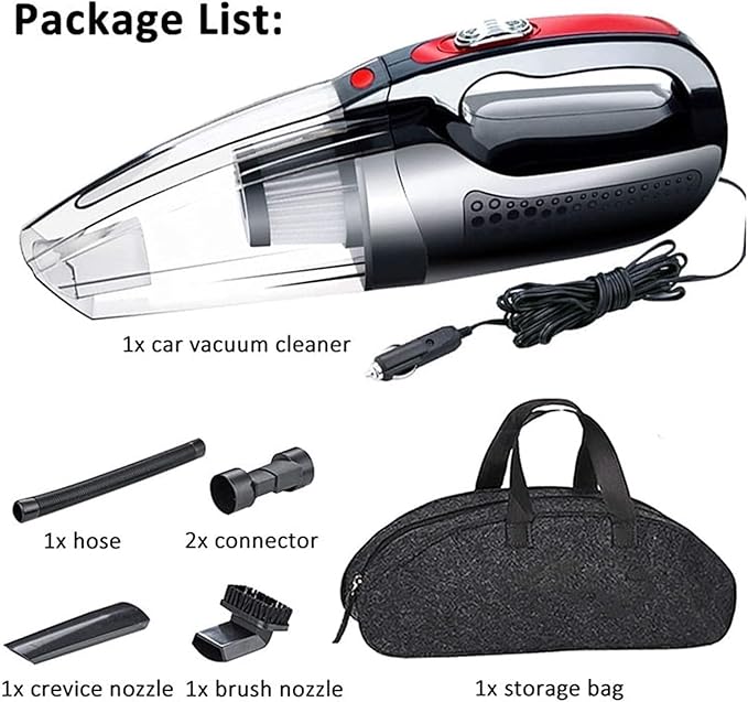 Wet Dry Vacuum Cleaner Car Vacuum Cleaner Power Handheld Vacuum Cleaner for Cars Portable Vacuums Cleaners for Car,Home, Travel - Car Accessories
