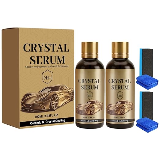 PTZ Crystal Serum, Advanced Graphene Ceramic Coating, 9H Professional Ceramic Coating for Car Paint, Gloss & Protection (2PCS)