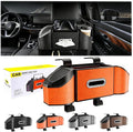 2026 Upgrade 4-in-1 Car Organizer Back Seat, Leather Multifunctional Car Organizer and Storage Box with Cup Holders for Hold Phone, Snacks, Drinks, Handbag, Keep Your Ride Clean & Organized (Orange)