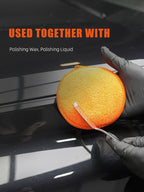 SPTA Microfiber Applicator Pads, 9Pcs 5 inch Car Wax Applicator Hand Polishing Microfiber Foam Pads Set with Grip of Elastic Band, Microfiber Buffing Cleaning Pads for Car Polish Applying Wax