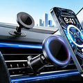 RayLink for MagSafe Car Mount, Magnetic Phone Holder for Car Dashboard, Windshield & Air Vent - 3-in-1 Mounting, 360° Rotation, 38 lbs Strong Grip for iPhone 17-12 & Android