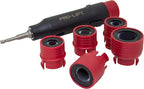 Pro-Lift 7-Piece Automotive Wheel Stud Cleaner Tool Set for Removing Rust and Debris, Includes 1/2-inch Drive Adapter and 6 Brushes to Allow for Use with Drills and Pneumatic Tools