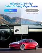 EVDANCE 2025 Upgrade Tesla Model 3/Y Accessories Dashboard Cover, LED Ambient Lighting Anti - Glare Sun Protection Dash Mat for Model 3 Y 2016-2024 [No Fit 2025 Y Juniper], Interior Tesla Accessories